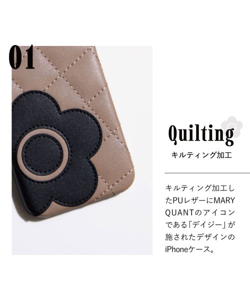 MARY QUANT(マリークヮント)/MARY QUANT マリークヮント iPhone12 12 Pro ケース スマホケース 携帯 レディース マリクワ PU QUILT LEATHER BAC/img02