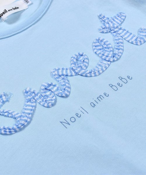 Noeil aime BeBe(ノイユ　エーム　べべ)/天竺 プリント 刺繍 肩開き Tシャツ (90~130cm)/img18
