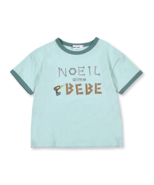 Noeil aime BeBe(ノイユ　エーム　べべ)/ロゴ プリント 配色 切り替え 天竺 Tシャツ (80~130cm)/img13