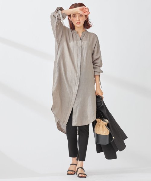 NIJYUSANKU(23区)/【WEB/一部店舗限定】 LIBECO LINEN チュニックシャツ/img02