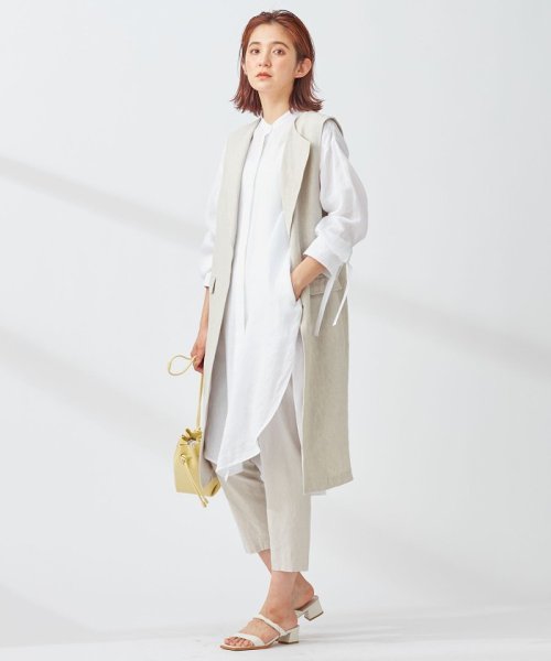 NIJYUSANKU（LARGE SIZE）(２３区（大きいサイズ）)/【WEB/一部店舗限定】 LIBECO LINEN チュニックシャツ/img05