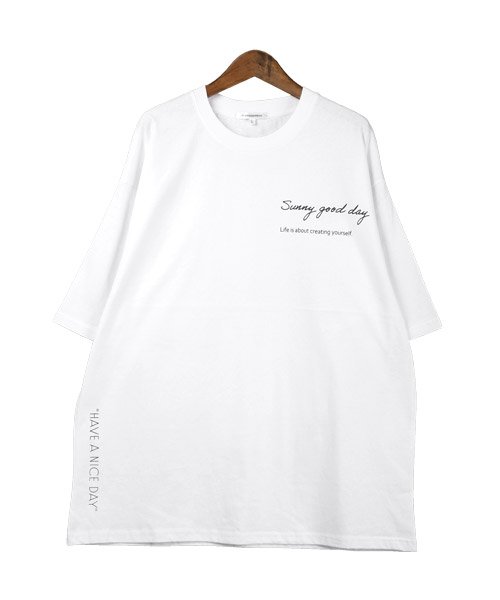 LUXSTYLE(ラグスタイル)/バックフォトデコレーションプリントTシャツ/Tシャツ メンズ 半袖 バックプリント フォトプリント ロゴ/img09