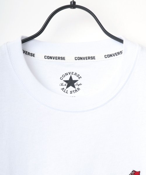 LAZAR(ラザル)/★【Lazar】CONVERSE/コンバース ワンポイント オールスターリンガーT ロゴ 刺繍 Tシャツ/リンガーT メンズ レディース 半袖 トップス/img04