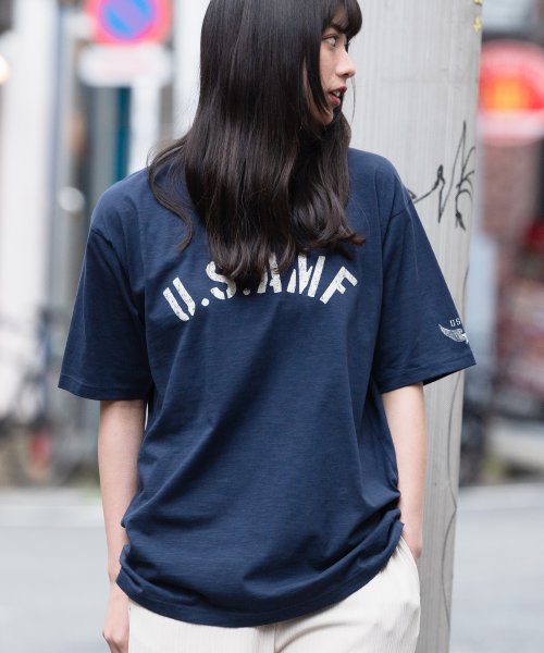 JEANS MATE(ジーンズメイト)/【BLUESTANDARD】汗染み防止 ZEROSTAIN スラブ素材プリントTシャツ/img05