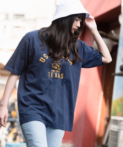 JEANS MATE(ジーンズメイト)/【BLUESTANDARD】汗染み防止 ZEROSTAIN スラブ素材プリントTシャツ/img08