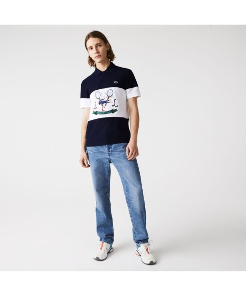 LACOSTE Mens(ラコステ　メンズ)/バイカラーパネルボーダーポロシャツ/img07