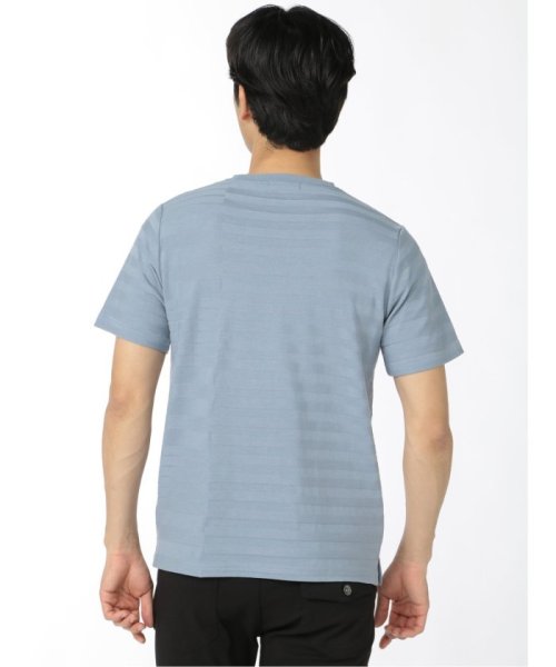 TAKA-Q(タカキュー)/ランダムボーダー クルーネック 半袖 メンズ Tシャツ カットソー カジュアル インナー ビジネス ギフト プレゼント/img02