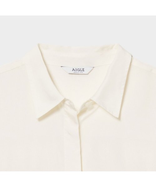 AIGLE(エーグル)/リラックスシルエット ドレープデザイン長袖シャツ/img06