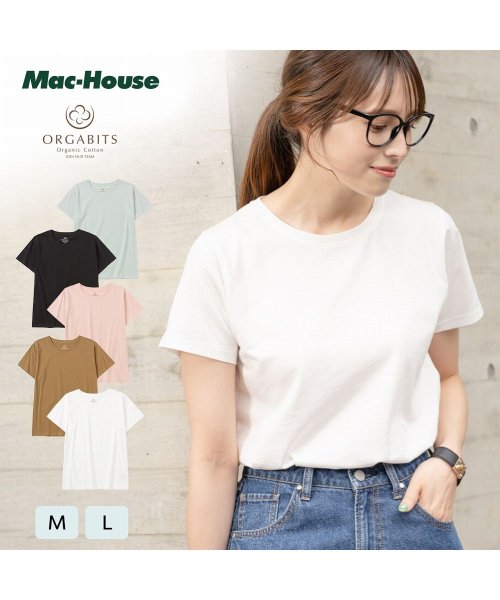 MAC HOUSE(women)(マックハウス（レディース）)/ORGABITS オーガビッツ ライトウエイトクルーネックTシャツ EOBCS22010/img01