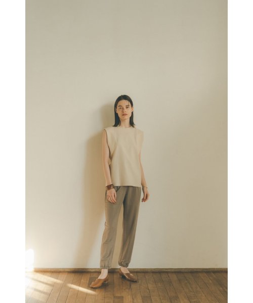 CLANE(クラネ)/HEM GATHER JERSEY PANTS/img01