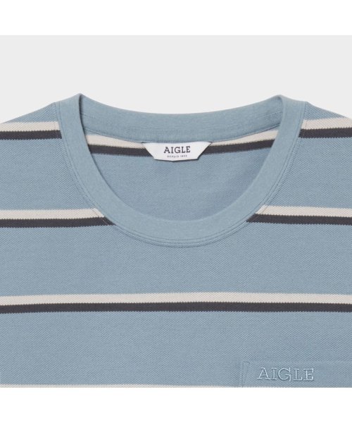 ＡＩＧＬＥ MEN(エーグル　メンズ)/MIJ マルチボーダー ポケット 半袖Tシャツ/img19