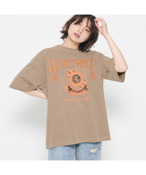 Spiritoso(スピリトーゾ)/HARTWICK カレッジロゴピグメントTシャツ/img15