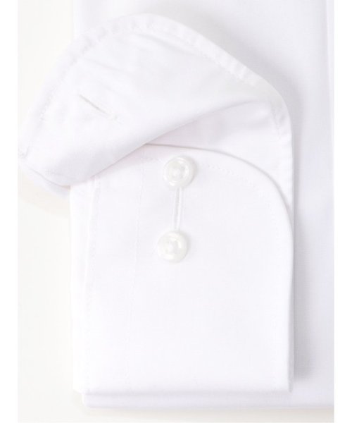 TAKA-Q(タカキュー)/【白無地】形態安定 吸水速乾 スリムフィット レギュラーカラー長袖シャツ/img02