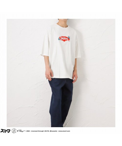 MAC HOUSE(men)(マックハウス（メンズ）)/Smurf スマーフ 刺繍オーバーTシャツ 2515031－A/img06