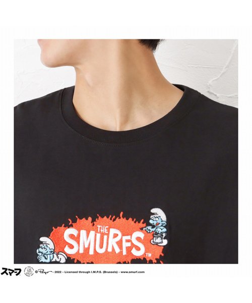 MAC HOUSE(men)(マックハウス（メンズ）)/Smurf スマーフ 刺繍オーバーTシャツ 2515031－A/img08