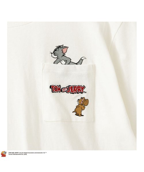 MAC HOUSE(women)(マックハウス（レディース）)/[大きいサイズ] Tom and Jerry ポケット付きボックスTシャツ クイーンサイズ 2285－9835/img06