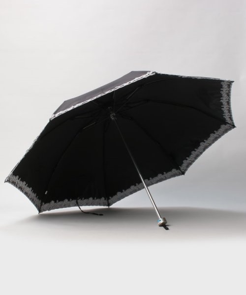 LANVIN Collection(umbrella)(ランバンコレクション（傘）)/晴雨兼用折りたたみ日傘　”ローズオーガンジーカットワーク”/img01