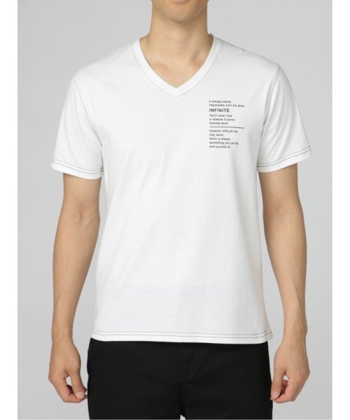 semanticdesign(セマンティックデザイン)/ステッチデザイン Vネック 半袖 メンズ Tシャツ カットソー カジュアル インナー ビジネス ギフト プレゼント/img16
