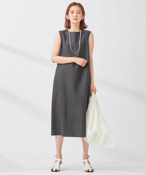 NIJYUSANKU（LARGE SIZE）(２３区（大きいサイズ）)/【WEB/一部店舗限定】LIBECO THICK ノースリーブ ワンピース/img04