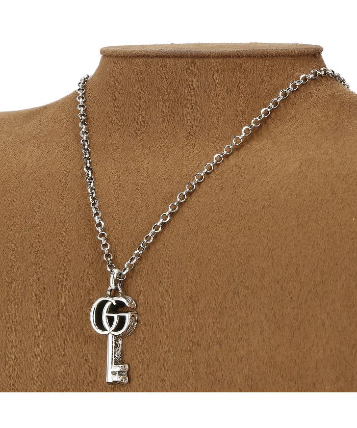 GUCCI グッチ 627757 ダブルG キー ネックレス-