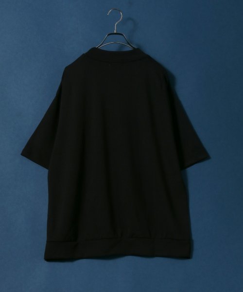 ANPAS(ANPAS)/【ANPAS】シルケットポンチ ビッグシルエット モックネック 5分袖 Tシャツ トレーナー/img02