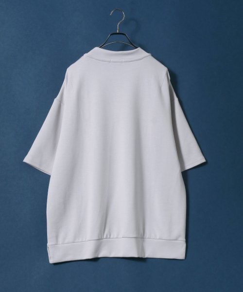 ANPAS(ANPAS)/【ANPAS】シルケットポンチ ビッグシルエット モックネック 5分袖 Tシャツ トレーナー/img03