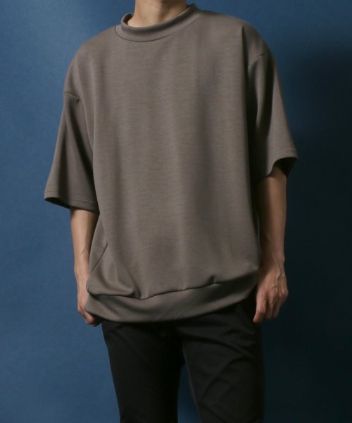 ANPAS(ANPAS)/【ANPAS】シルケットポンチ ビッグシルエット モックネック 5分袖 Tシャツ トレーナー/img14