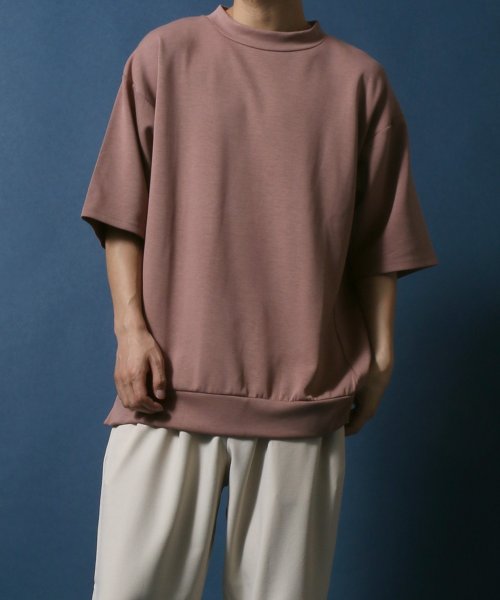 ANPAS(ANPAS)/【ANPAS】シルケットポンチ ビッグシルエット モックネック 5分袖 Tシャツ トレーナー/img17