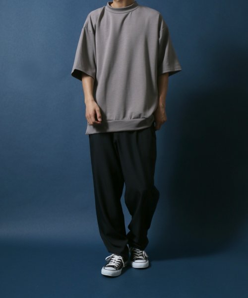 ANPAS(ANPAS)/【ANPAS】シルケットポンチ ビッグシルエット モックネック 5分袖 Tシャツ トレーナー/img20