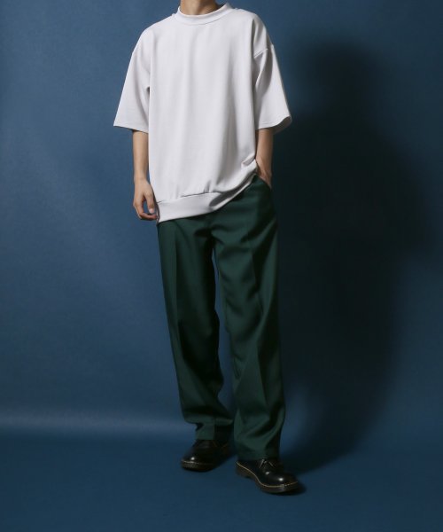 ANPAS(ANPAS)/【ANPAS】シルケットポンチ ビッグシルエット モックネック 5分袖 Tシャツ トレーナー/img24