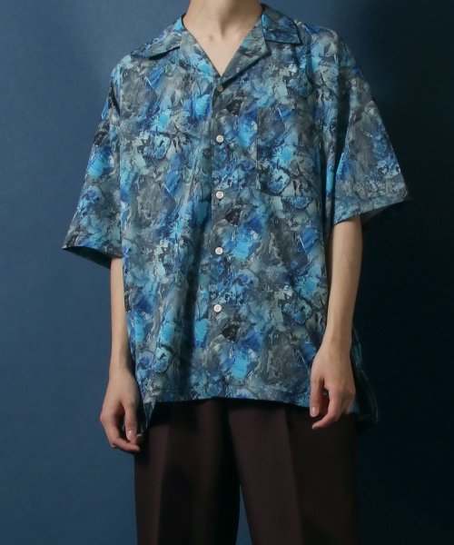 ANPAS(ANPAS)/【ANPAS】Total Pattern Print Oversized Open Collar Shirt/オーバーサイズ 総柄 オープンカラーシャツ/img12