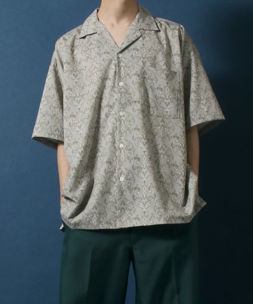 ANPAS(ANPAS)/【ANPAS】Total Pattern Print Oversized Open Collar Shirt/オーバーサイズ 総柄 オープンカラーシャツ/img13