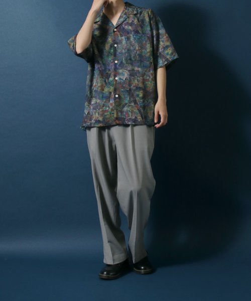 ANPAS(ANPAS)/【ANPAS】Total Pattern Print Oversized Open Collar Shirt/オーバーサイズ 総柄 オープンカラーシャツ/img21