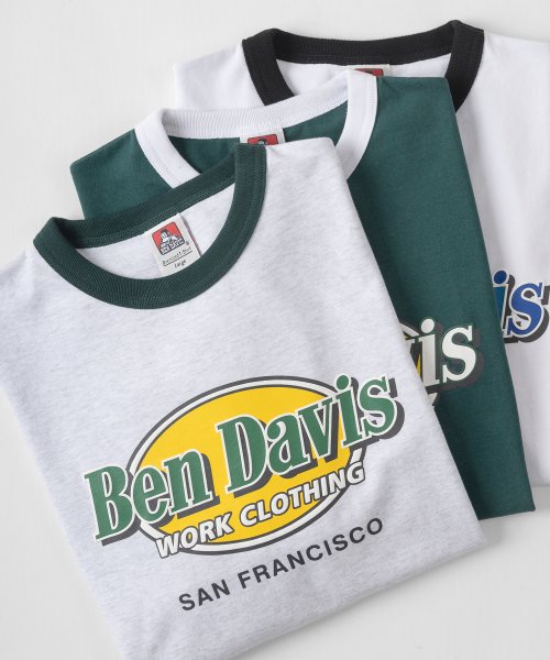 BEN DAVIS(BEN DAVIS)/【BEN　DAVIS/ベンデイビス】ショップロゴ リンガー 半袖Tシャツ/オーバルロゴTシャツ/ビッグシルエット/img06