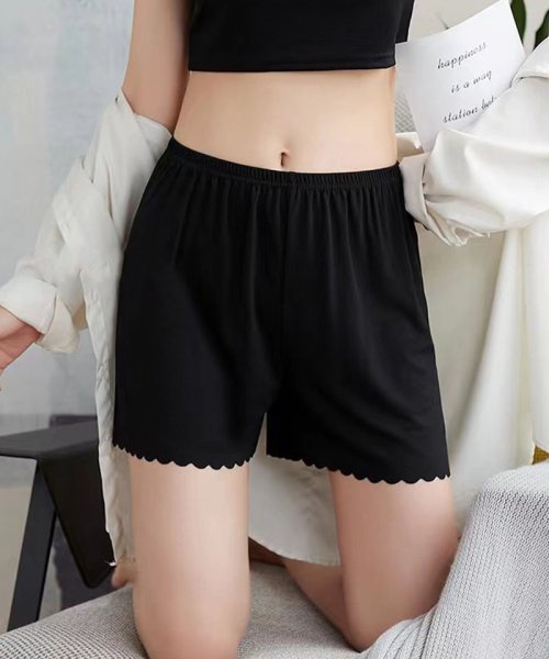 ペチパンツ ペチコート パンツ インナーショーツ 無地 ボックスショーツ シームレス 下着 インナーパンツ 見せパンツ シンプル  透け防止