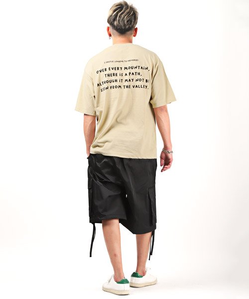 LUXSTYLE(ラグスタイル)/異素材ポケット付きTシャツ/Tシャツ メンズ 半袖 ビッグシルエット ポケット ロゴ プリント/img05