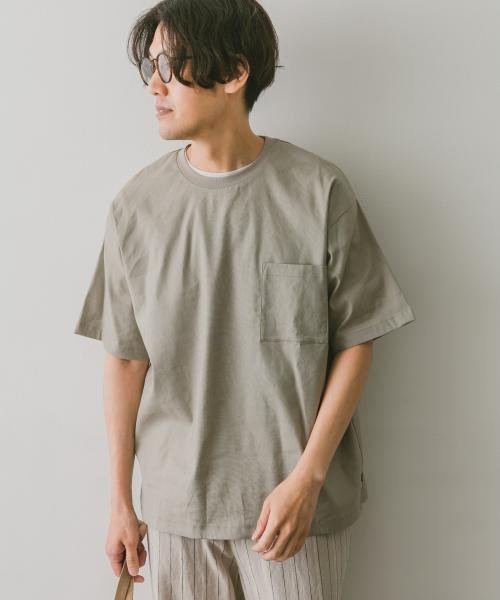 URBAN RESEARCH DOORS(アーバンリサーチドアーズ)/ストレッチリネンクルーネックTシャツ/img03