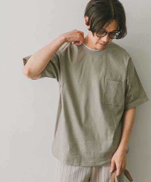 URBAN RESEARCH DOORS(アーバンリサーチドアーズ)/ストレッチリネンクルーネックTシャツ/img04