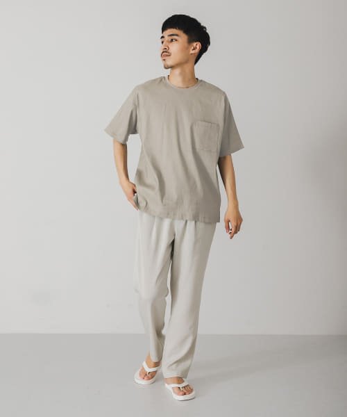 URBAN RESEARCH DOORS(アーバンリサーチドアーズ)/ストレッチリネンクルーネックTシャツ/img15