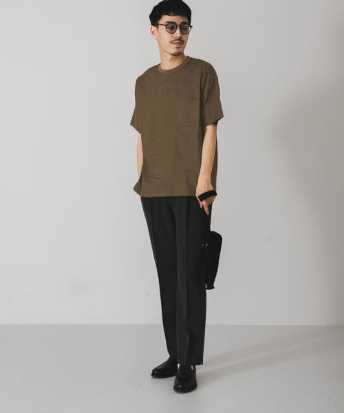 URBAN RESEARCH DOORS(アーバンリサーチドアーズ)/ストレッチリネンクルーネックTシャツ/img36