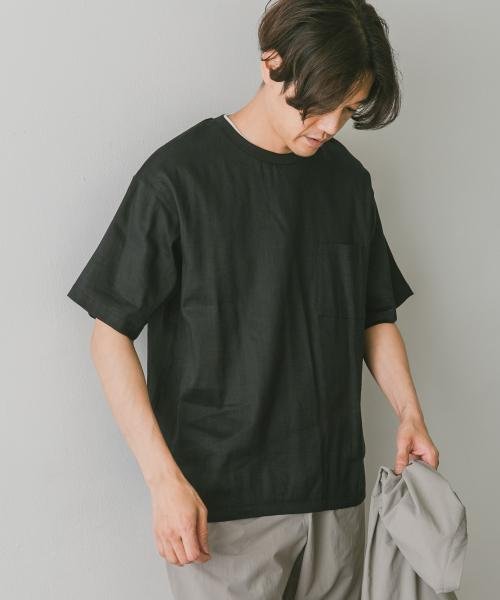 URBAN RESEARCH DOORS(アーバンリサーチドアーズ)/ストレッチリネンクルーネックTシャツ/img39