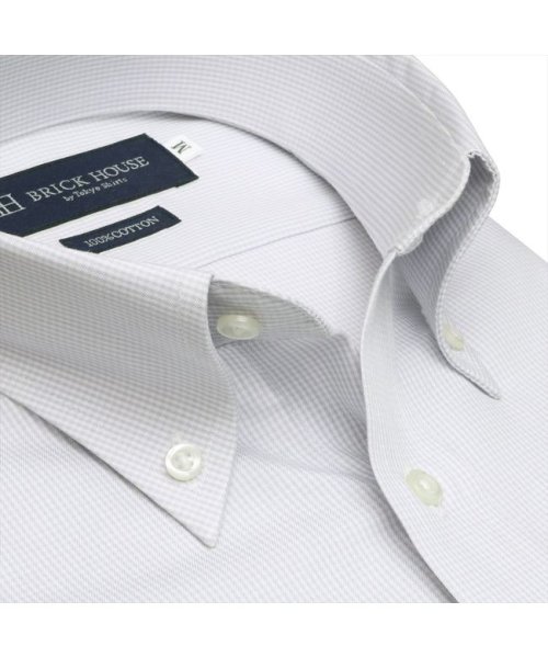 TOKYO SHIRTS(TOKYO SHIRTS)/形態安定 ボタンダウカラー 綿100% 半袖ビジネスワイシャツ/img02