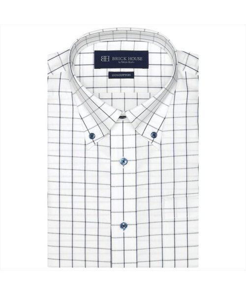 TOKYO SHIRTS(TOKYO SHIRTS)/形態安定 ボタンダウカラー 綿100% 半袖ビジネスワイシャツ/img01
