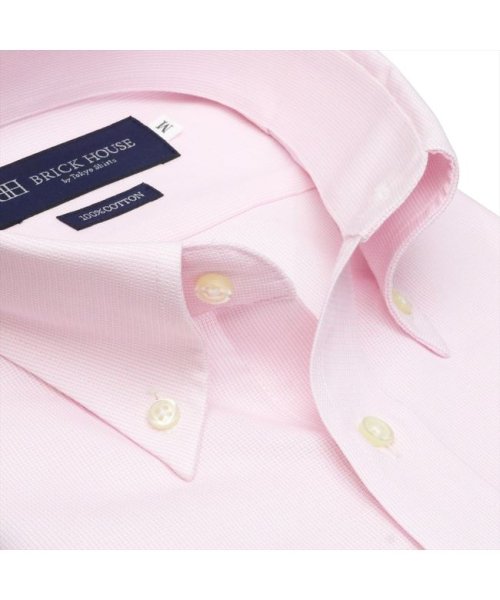 TOKYO SHIRTS(TOKYO SHIRTS)/形態安定 ボタンダウカラー 綿100% 半袖ビジネスワイシャツ/img02