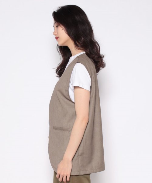 NICE CLAUP OUTLET(ナイスクラップ　アウトレット)/【natural couture】ちょっと大人なマニッシュベスト/img01