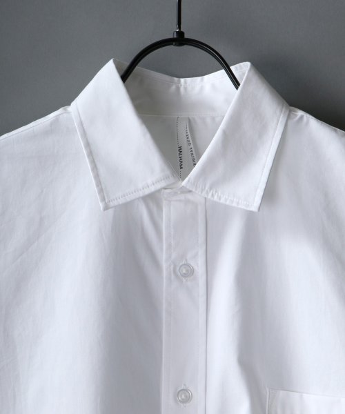SITRY(SITRY)/★【SITRY】Oversize Drop shoulder broadcloth shirt/オーバーサイズ ドロップショルダー ブロード 半袖シャツ メンズ/img01