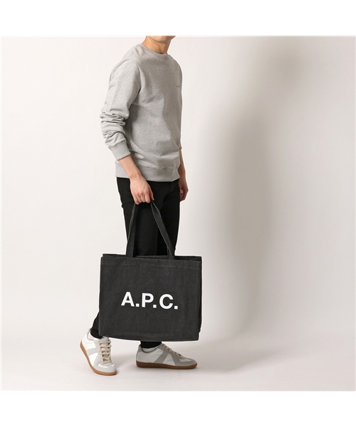 【A.P.C.(アーペーセー)】トートバッグ shopping diane COETA M61443 メンズ ロゴ コットン デニム  ショッピングバッグ 鞄 L