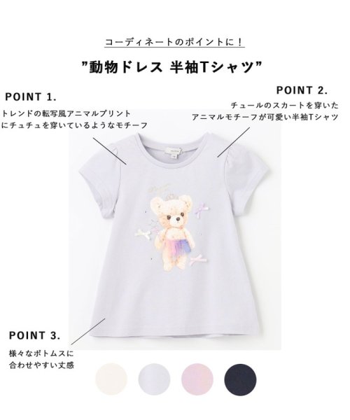 anyFAM（KIDS）(エニファム（キッズ）)/動物ドレス 半袖Tシャツ/img01