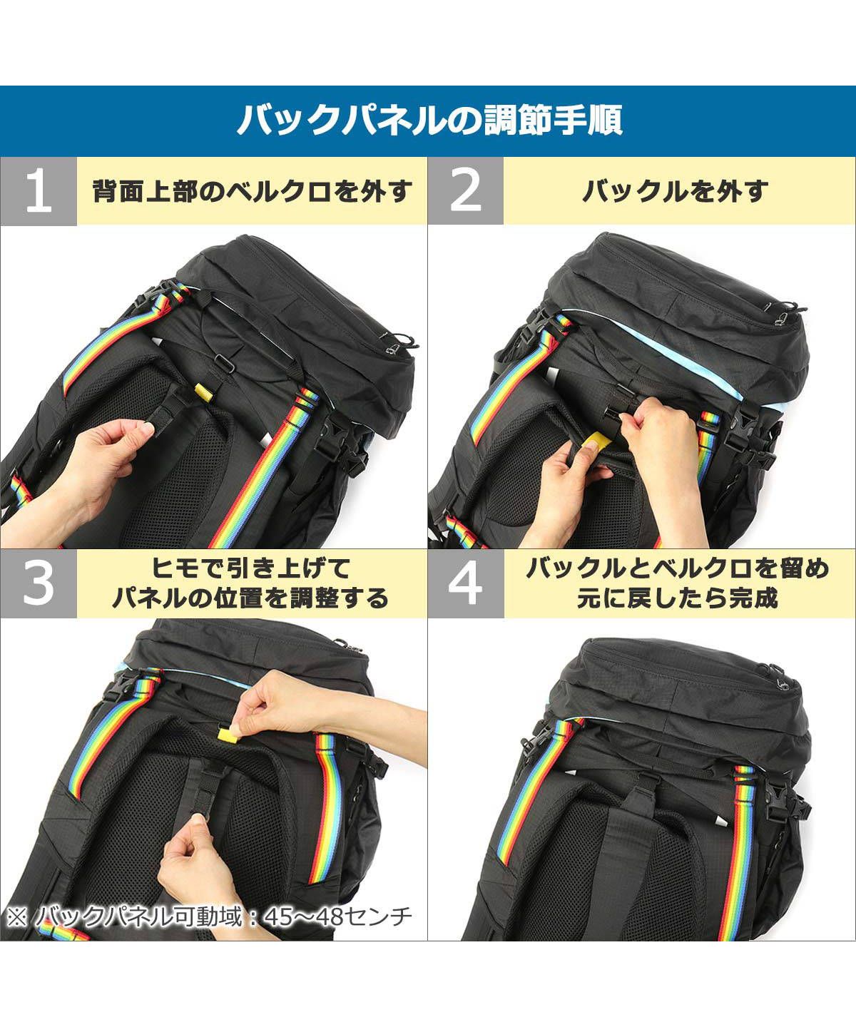 CHUMS 35L バックパック（黒/虹色）