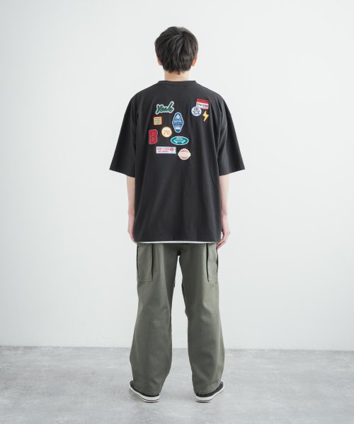 Rocky Monroe(ロッキーモンロー)/Tシャツ 半袖 カットソー メンズ レディース ビッグシルエット オーバーサイズ ゆったり ルーズ ワイド クルーネック ワッペン刺繍 TC天竺 カジュアル シ/img32